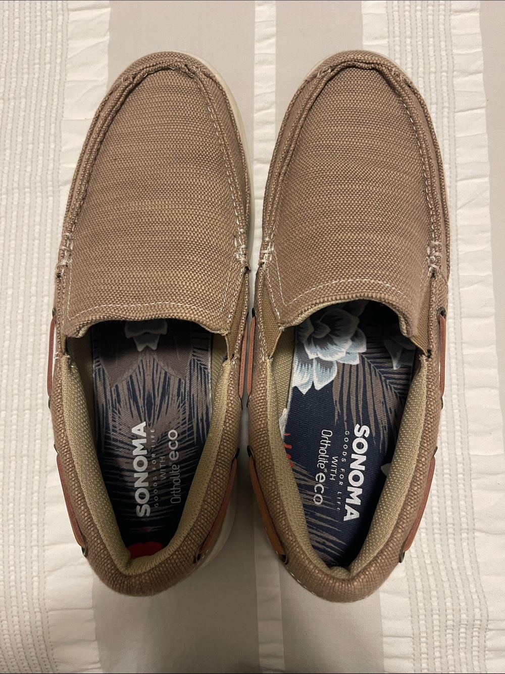 SONOMA Men's Slip-On Canvas Loafers in Tan